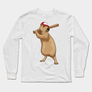 Capybara Baseball Baseball bat Long Sleeve T-Shirt